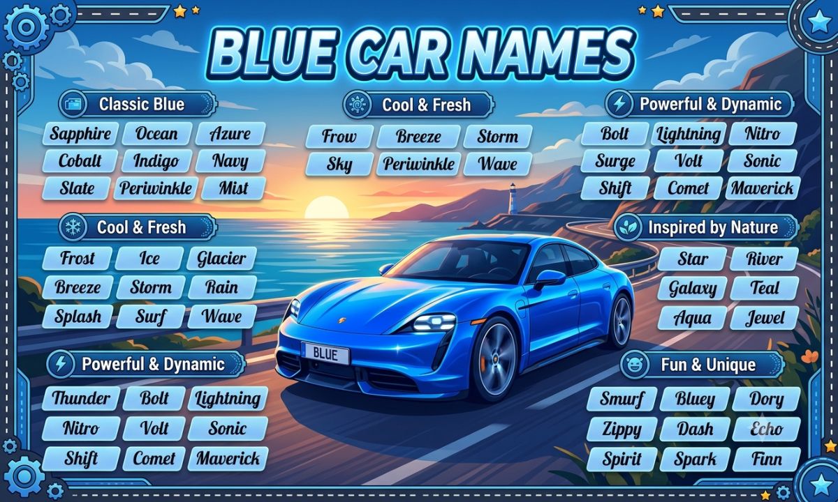 BLUE CAR NAMES