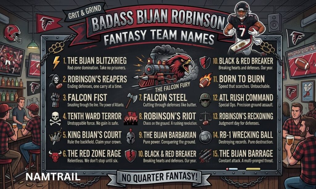 Badass Bijan Robinson Fantasy Team Names