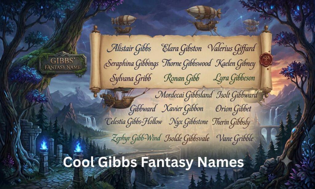 Cool Gibbs Fantasy Names