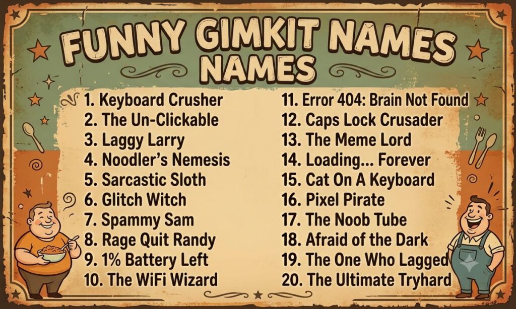 Funny Gimkit Names