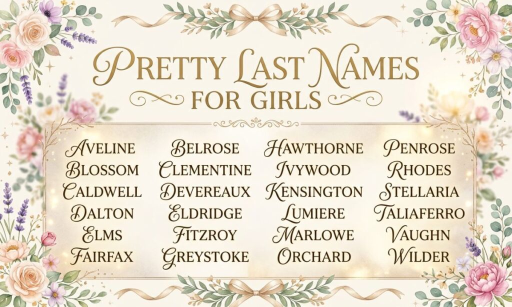 Pretty Last Names For Girls