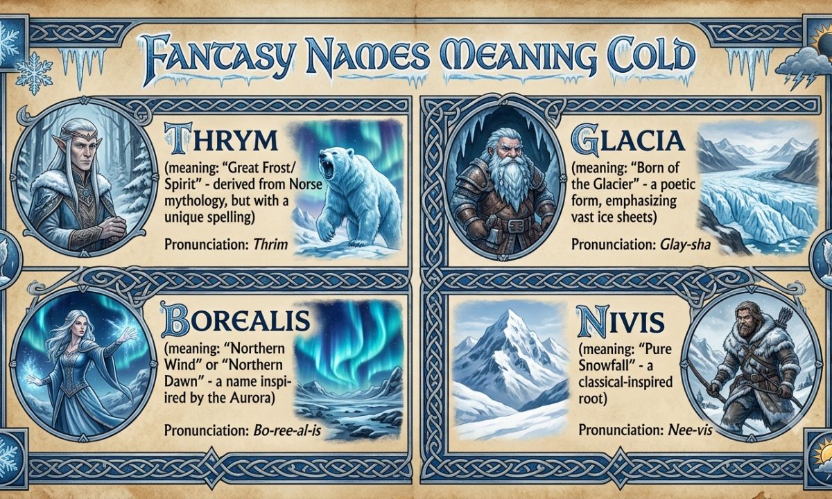 Fantasy Names Meaning Cold