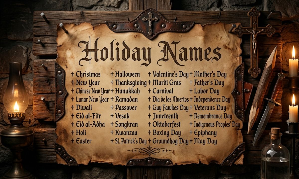 Holiday Names