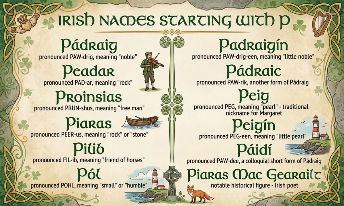 Irish Names Starting With P