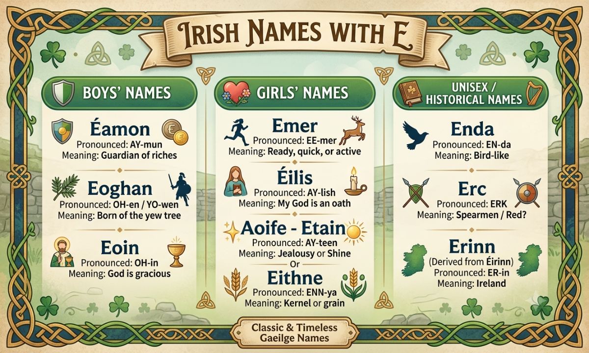 Irish Names With E