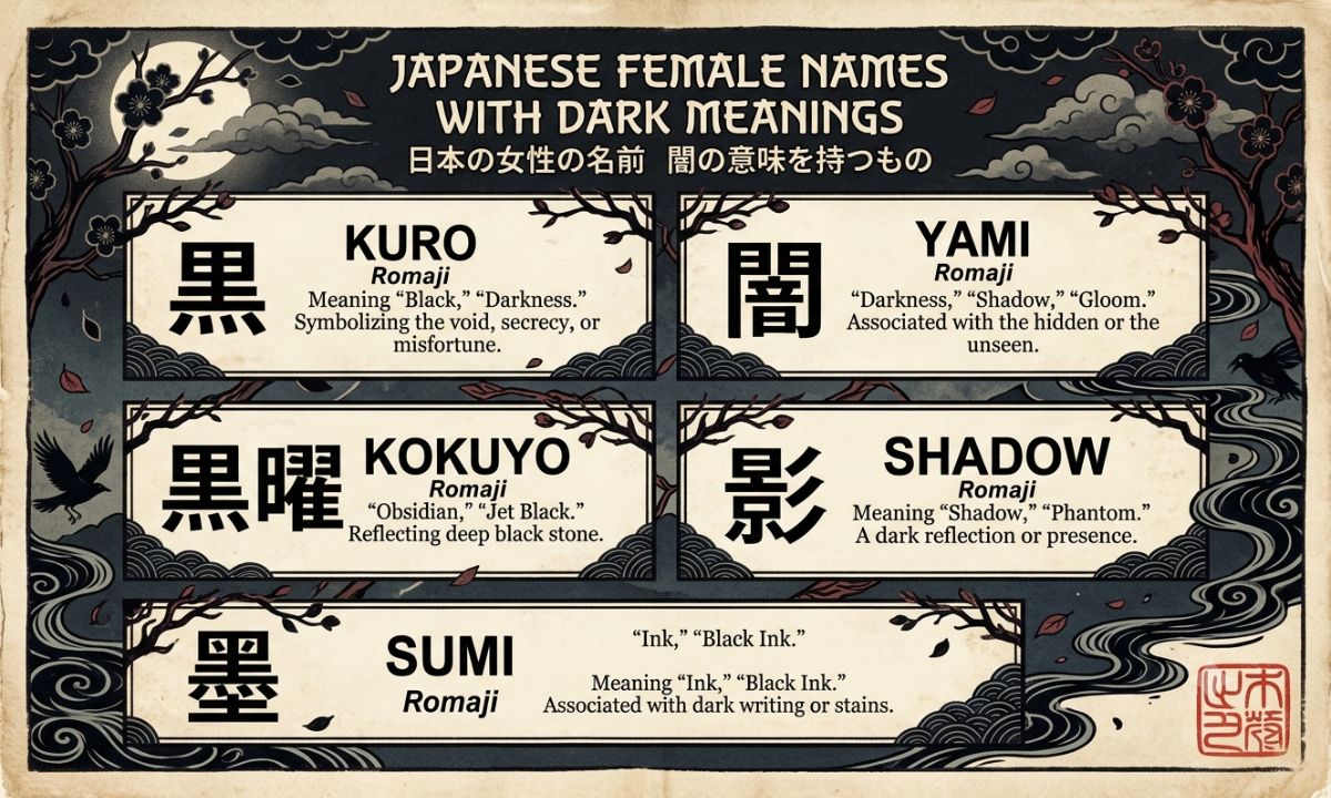 Japanese Female Names With Dark Meanings