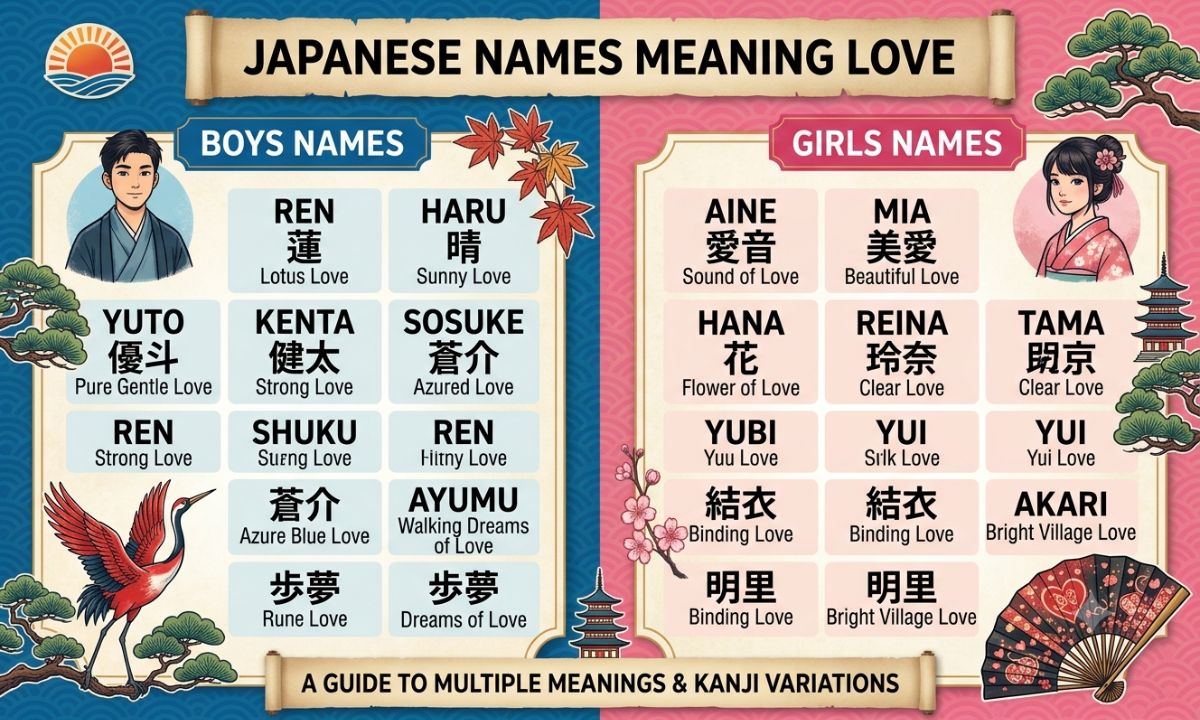 Japanese Names Meaning Love