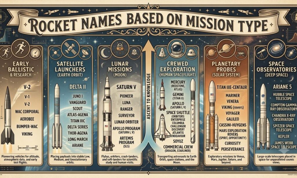 Rocket Names Based on Mission Type