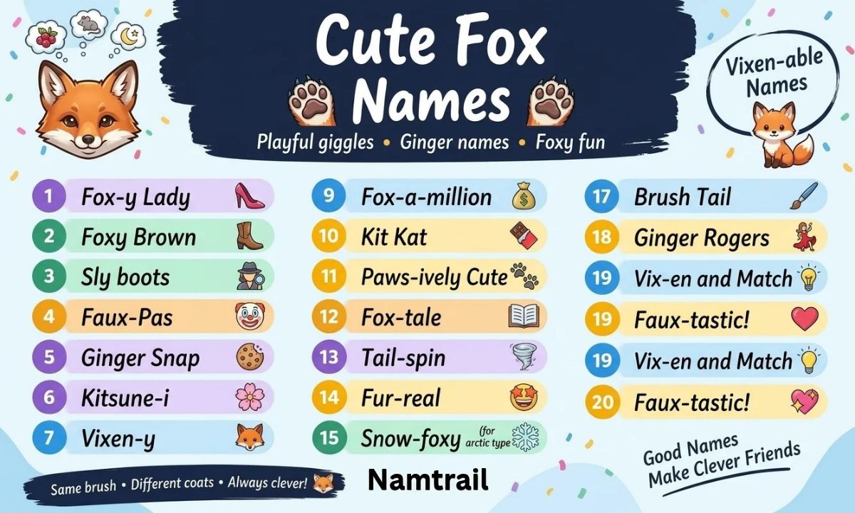 Cute Fox Names