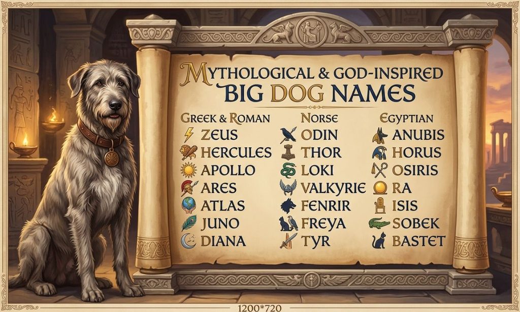 Mythological & God-Inspired Big Dog Names