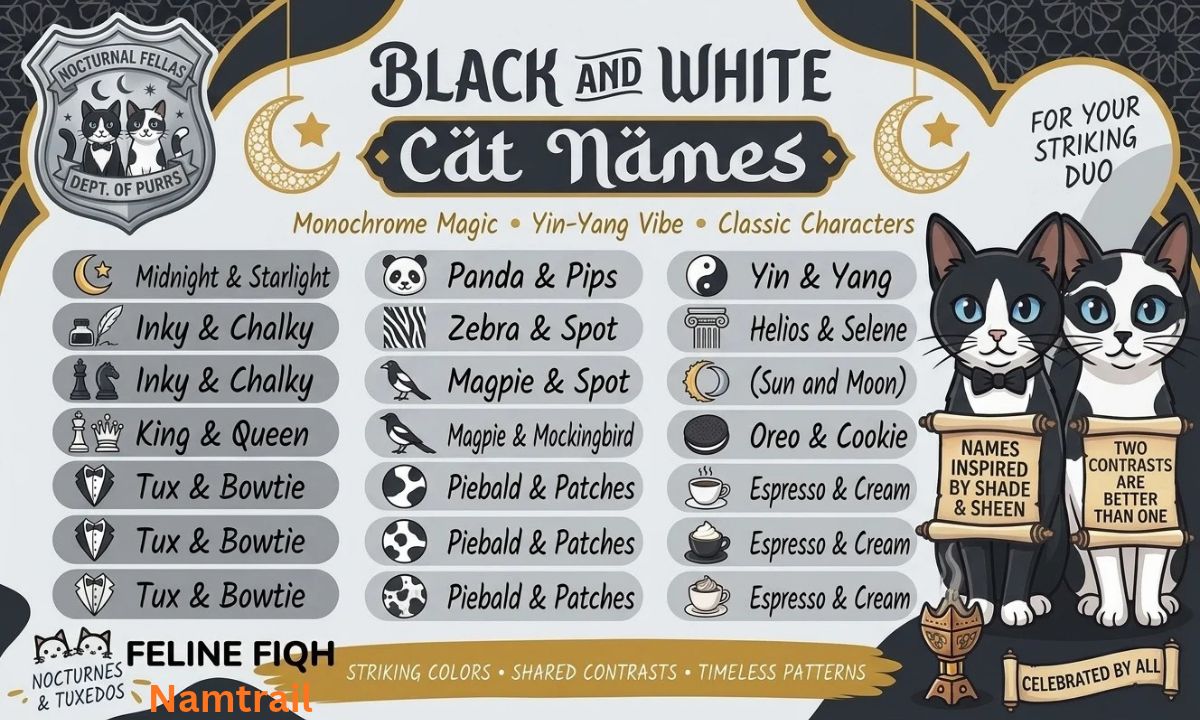 Black and White Cat Names