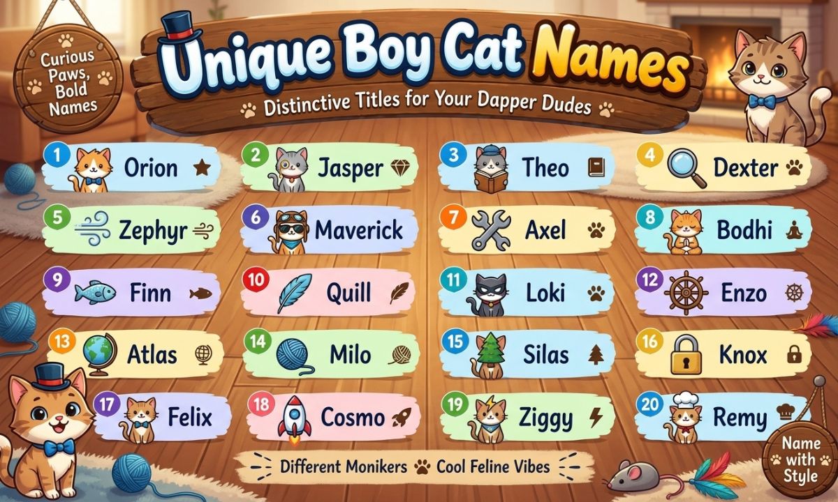 Unique Boy Cat Names