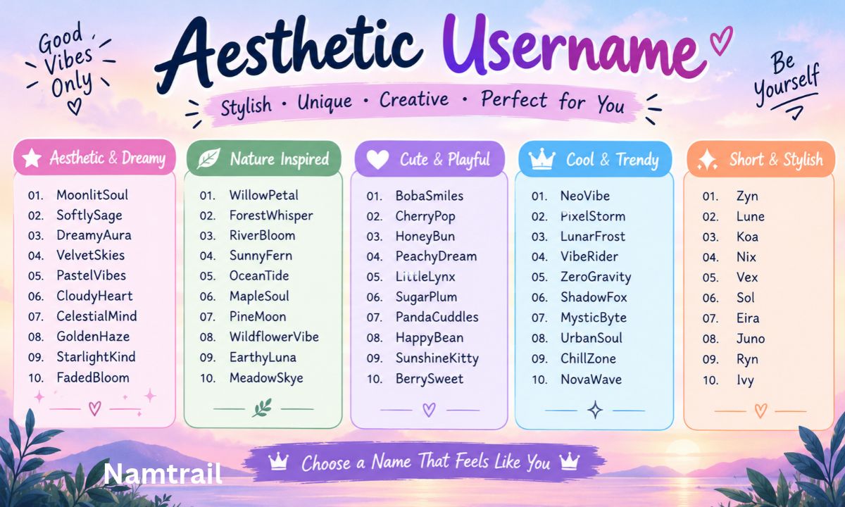 Aesthetic Username