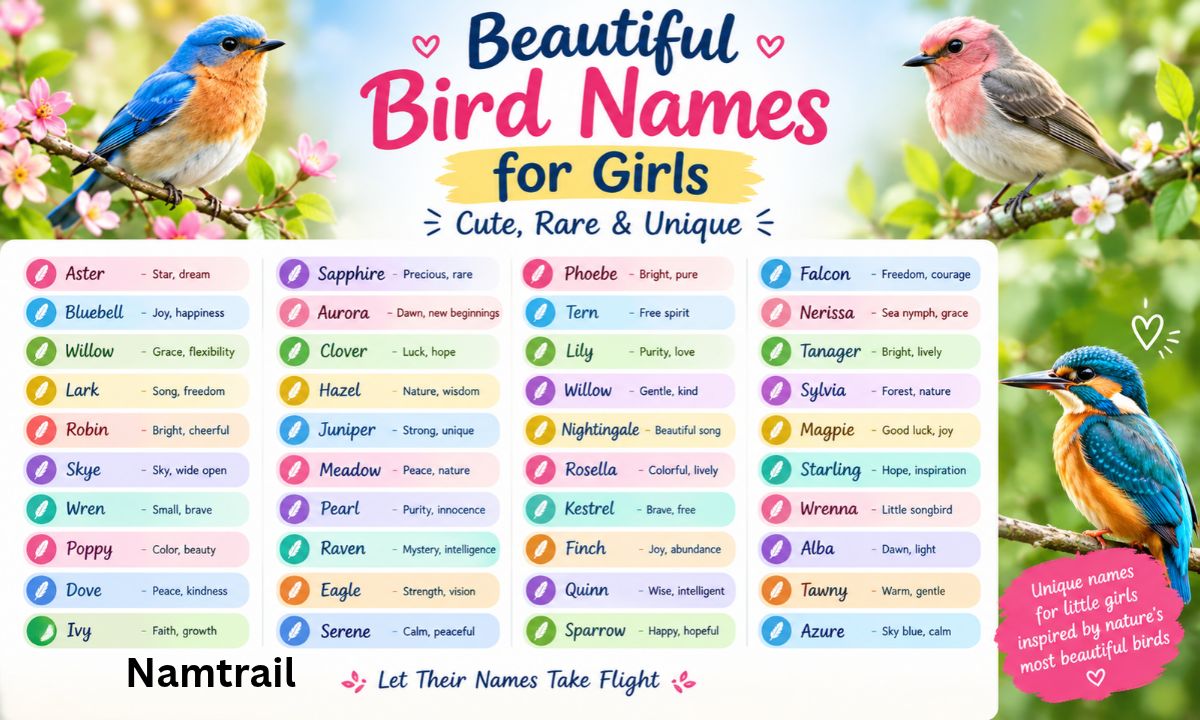 Bird Names for Girls