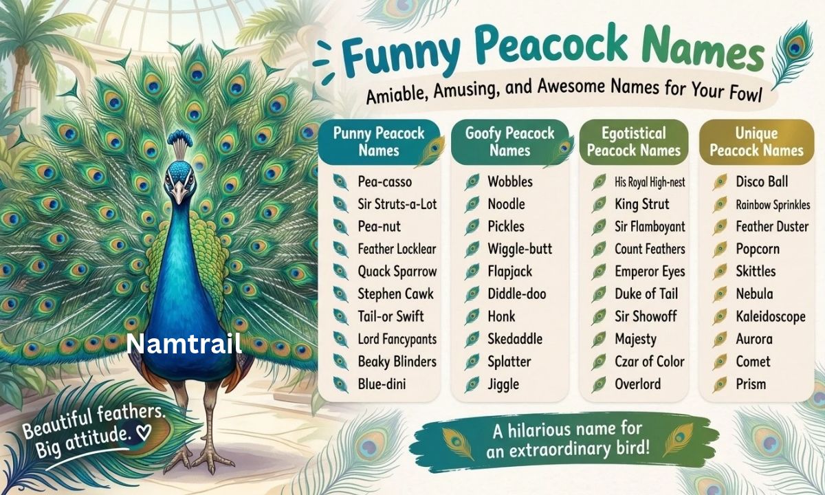 Funny Peacock Names