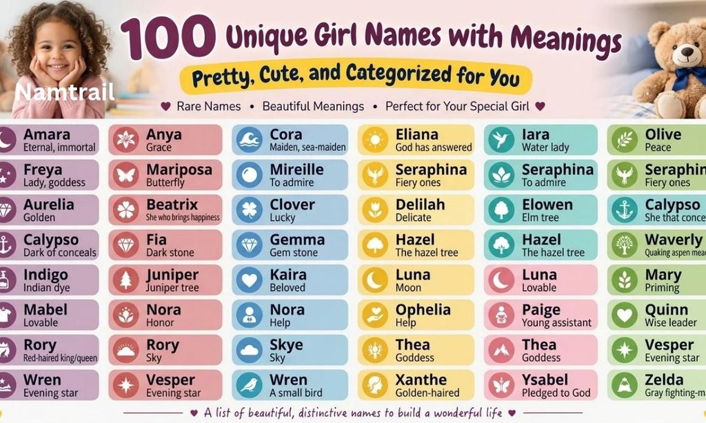 100 Cute Unique Girl Names